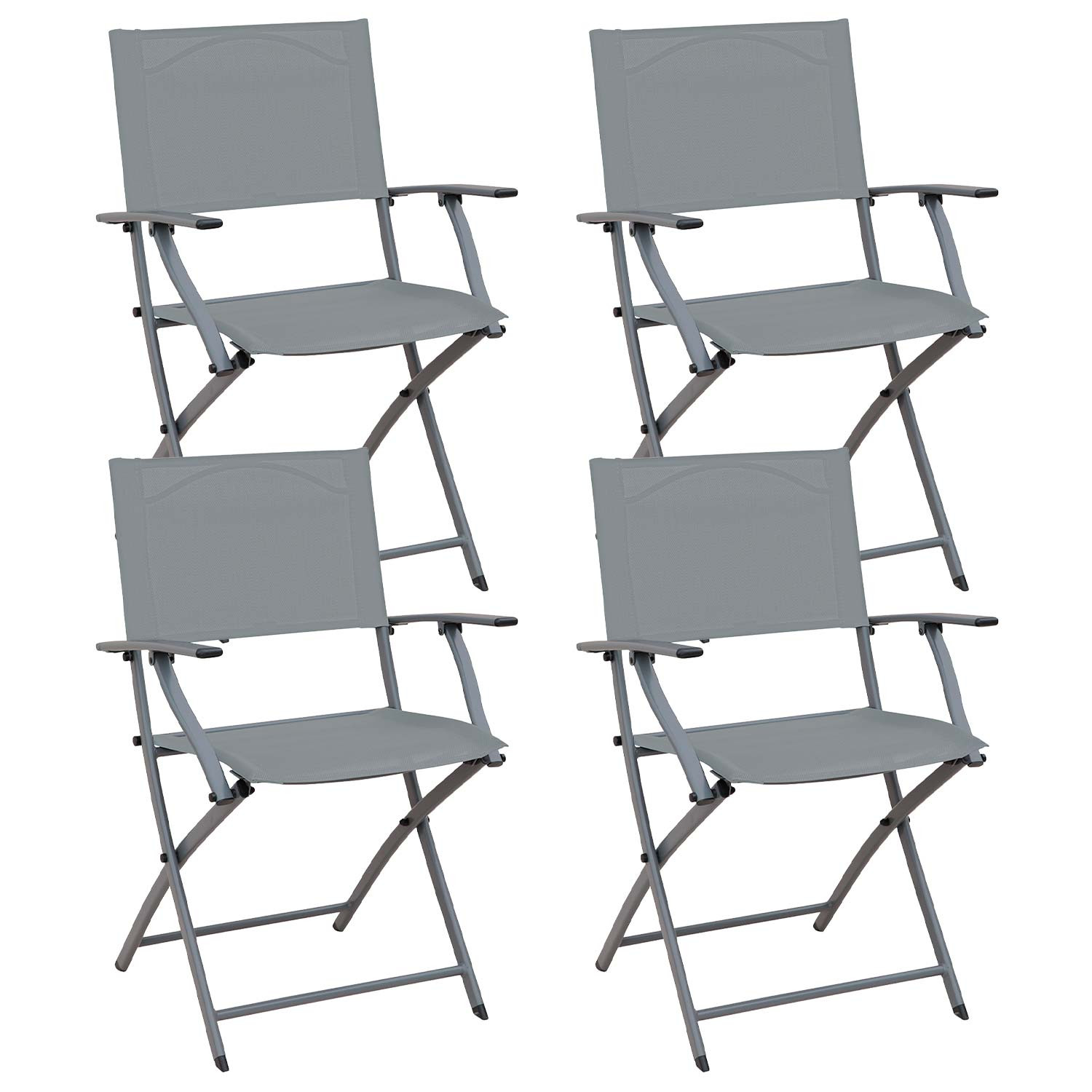 Pack 4 Sillas Plegables con Brazos Ada 49x54x84cm 7house Mesas y Sillas Plegables 1